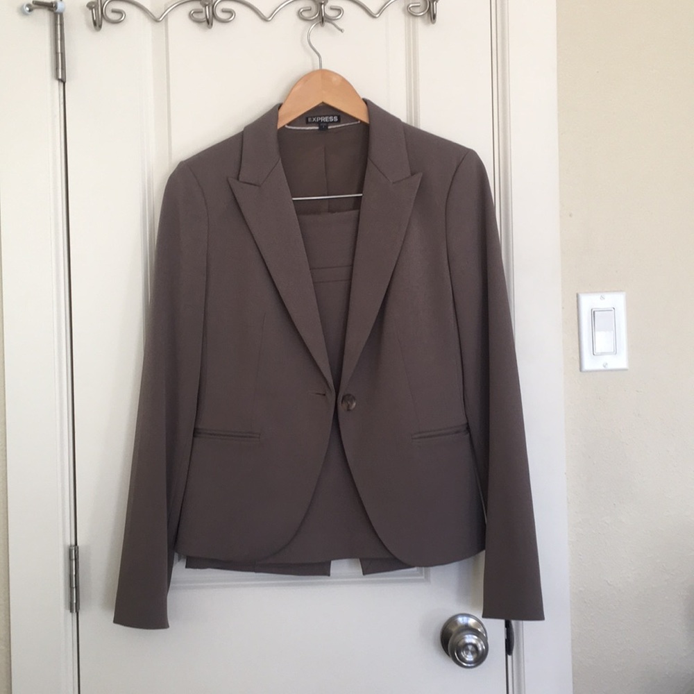 Dark brown skirt suit from Express